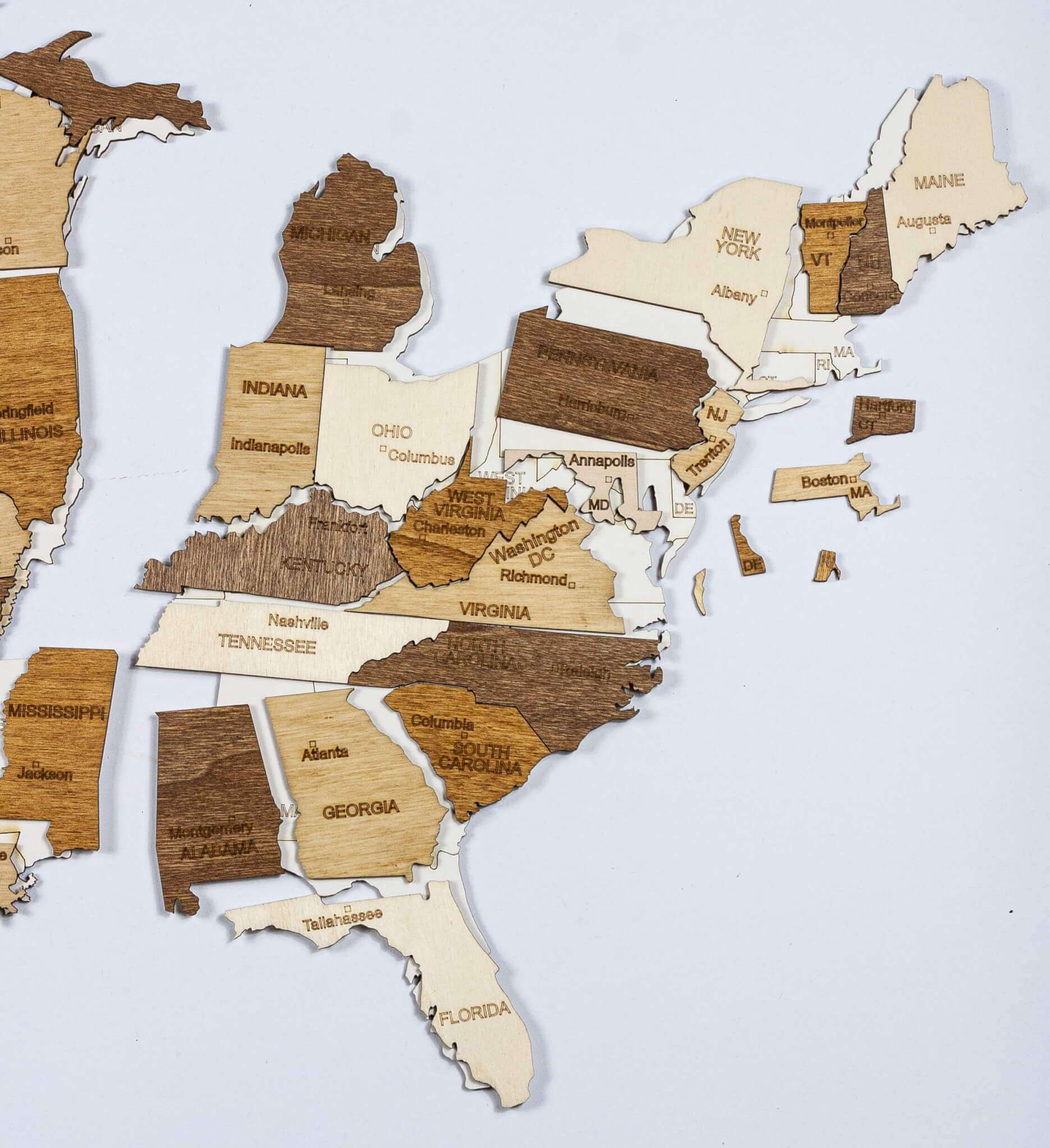 USA Holzkarte Puzzle