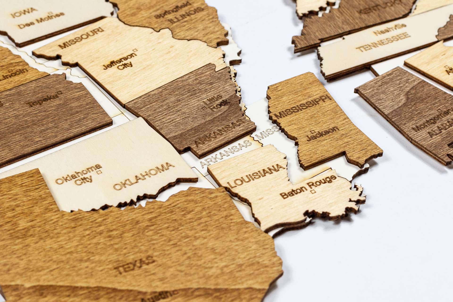 USA Holzkarte Puzzle