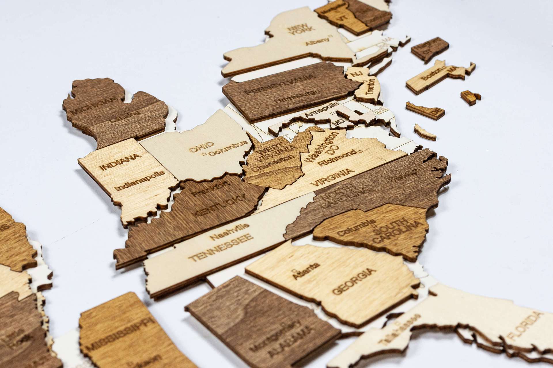 USA Holzkarte Puzzle