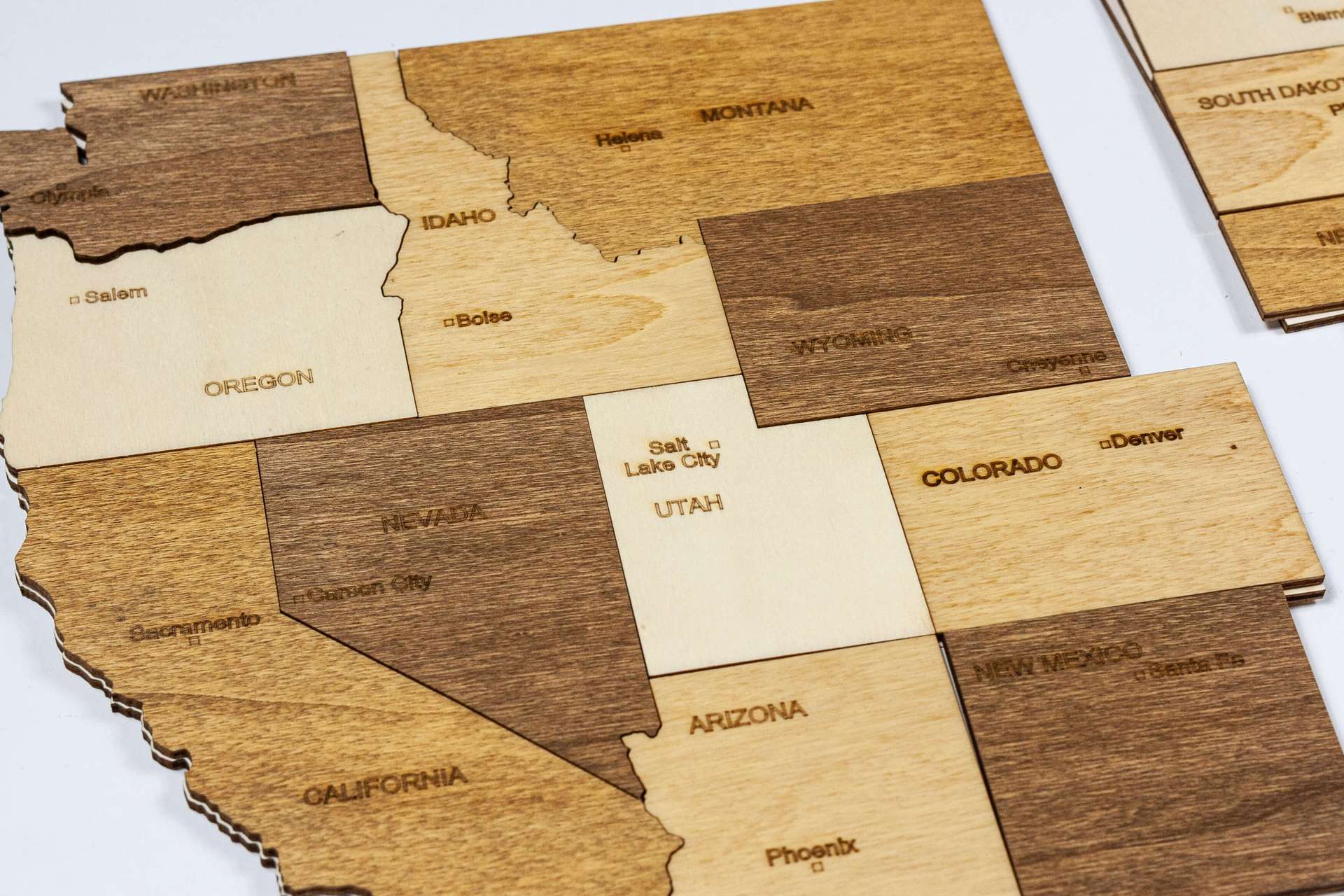 USA Holzkarte Puzzle