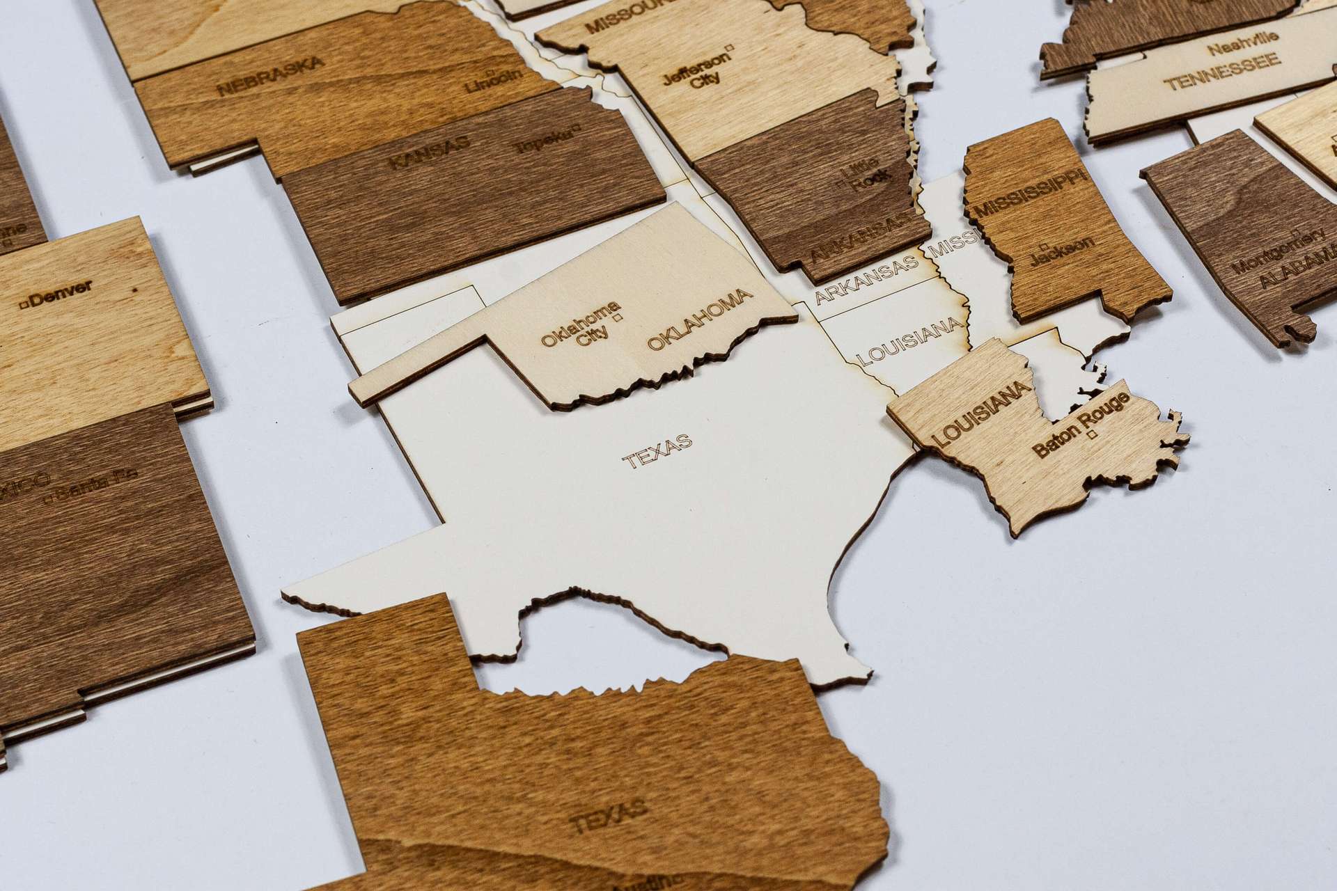 USA Holzkarte Puzzle