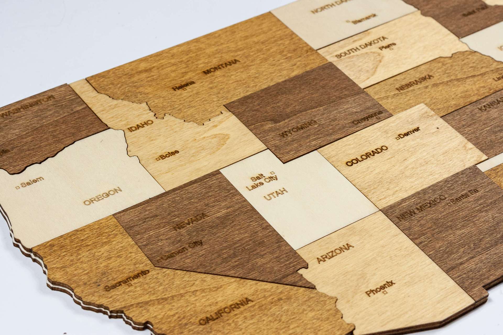 USA Holzkarte Puzzle