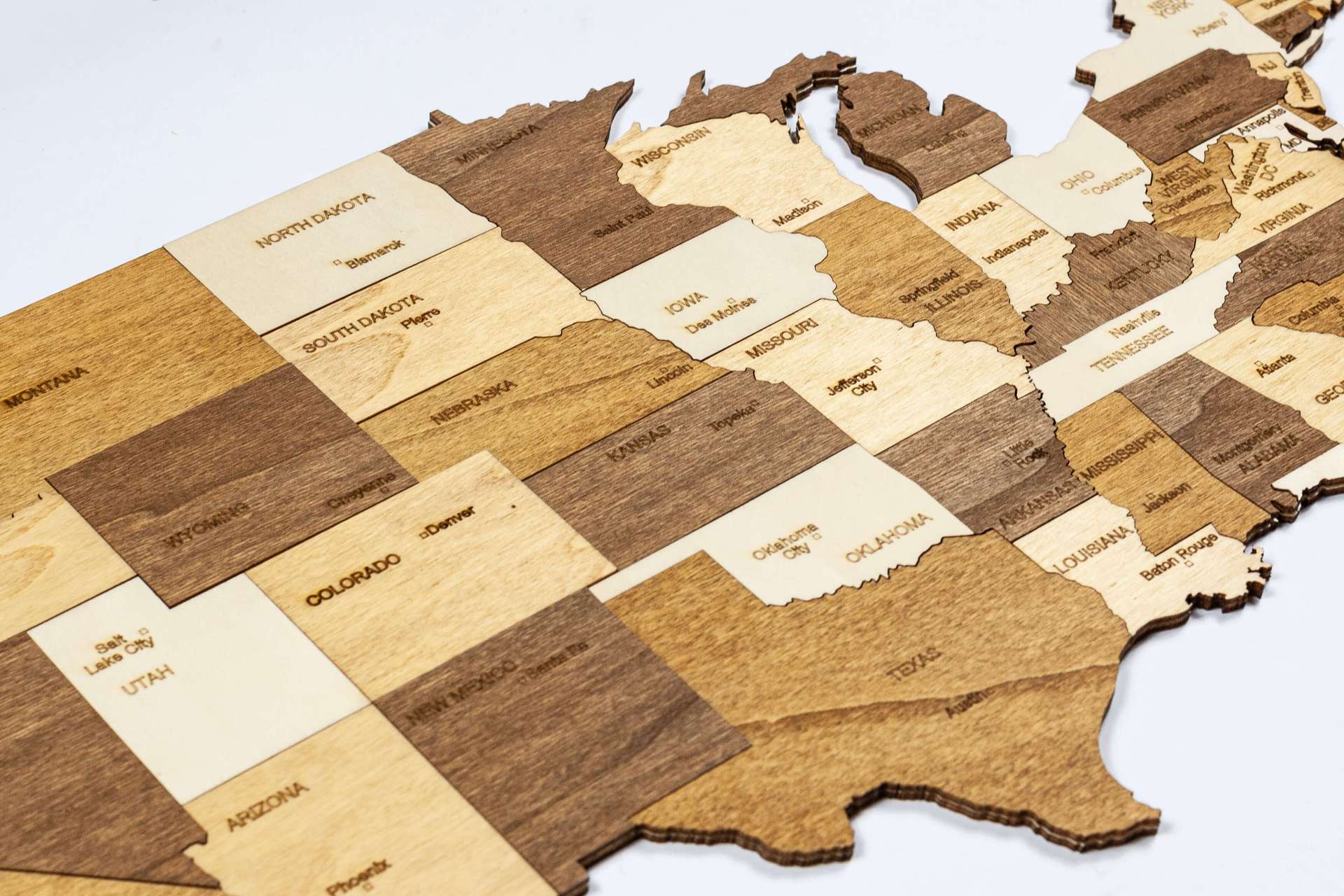 USA Holzkarte Puzzle