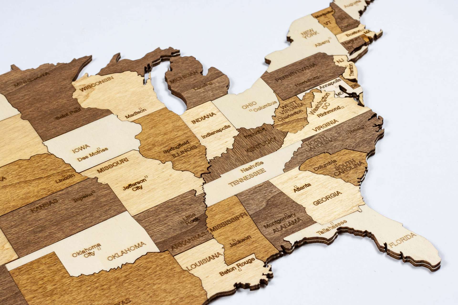 USA Holzkarte Puzzle