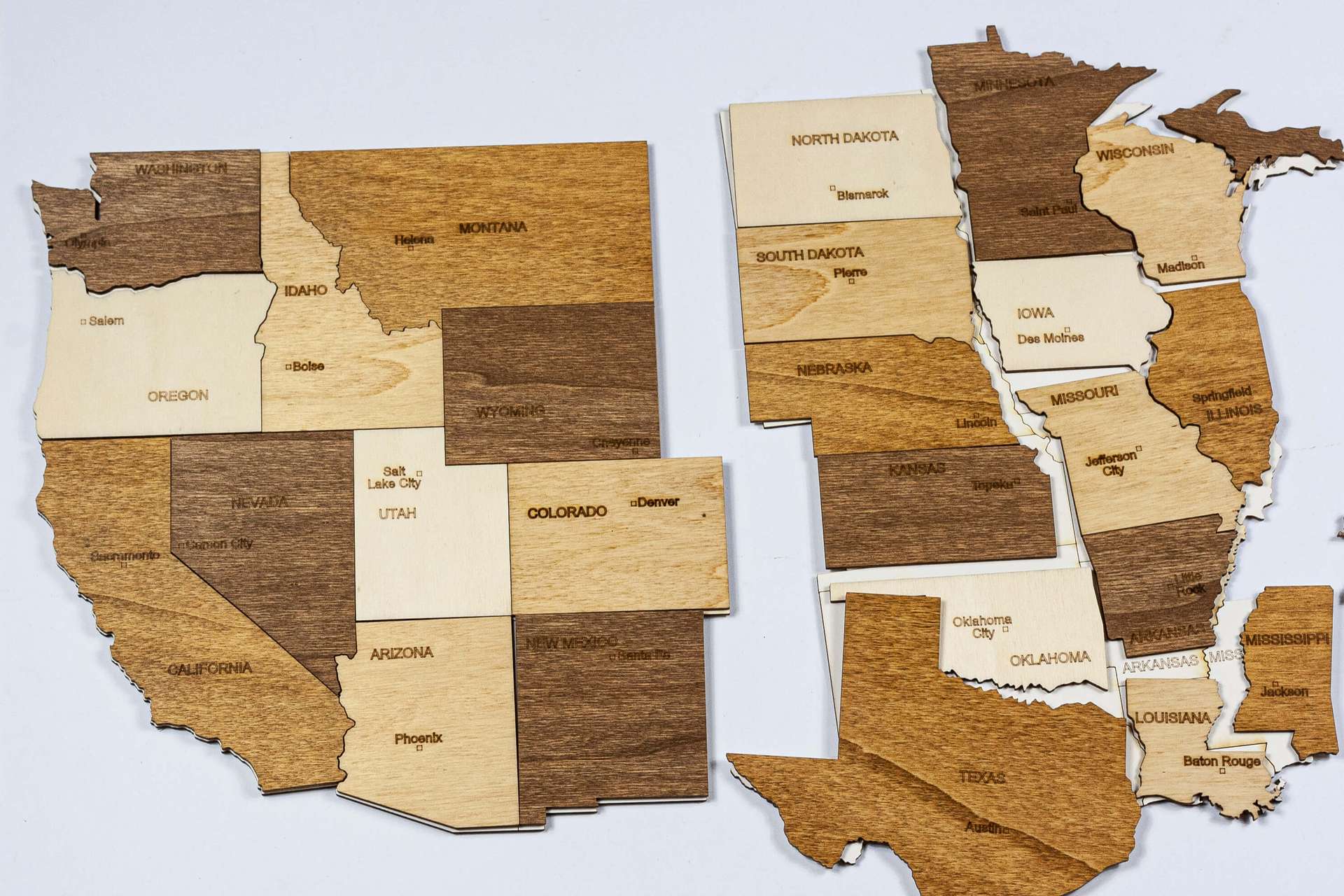 USA Holzkarte Puzzle