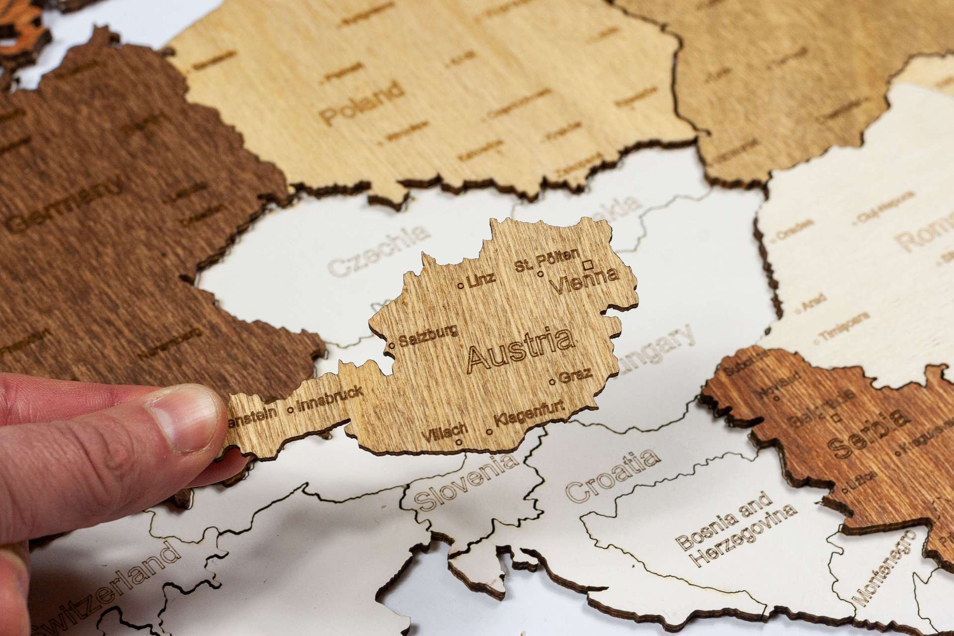Europa Holzkarte Puzzle