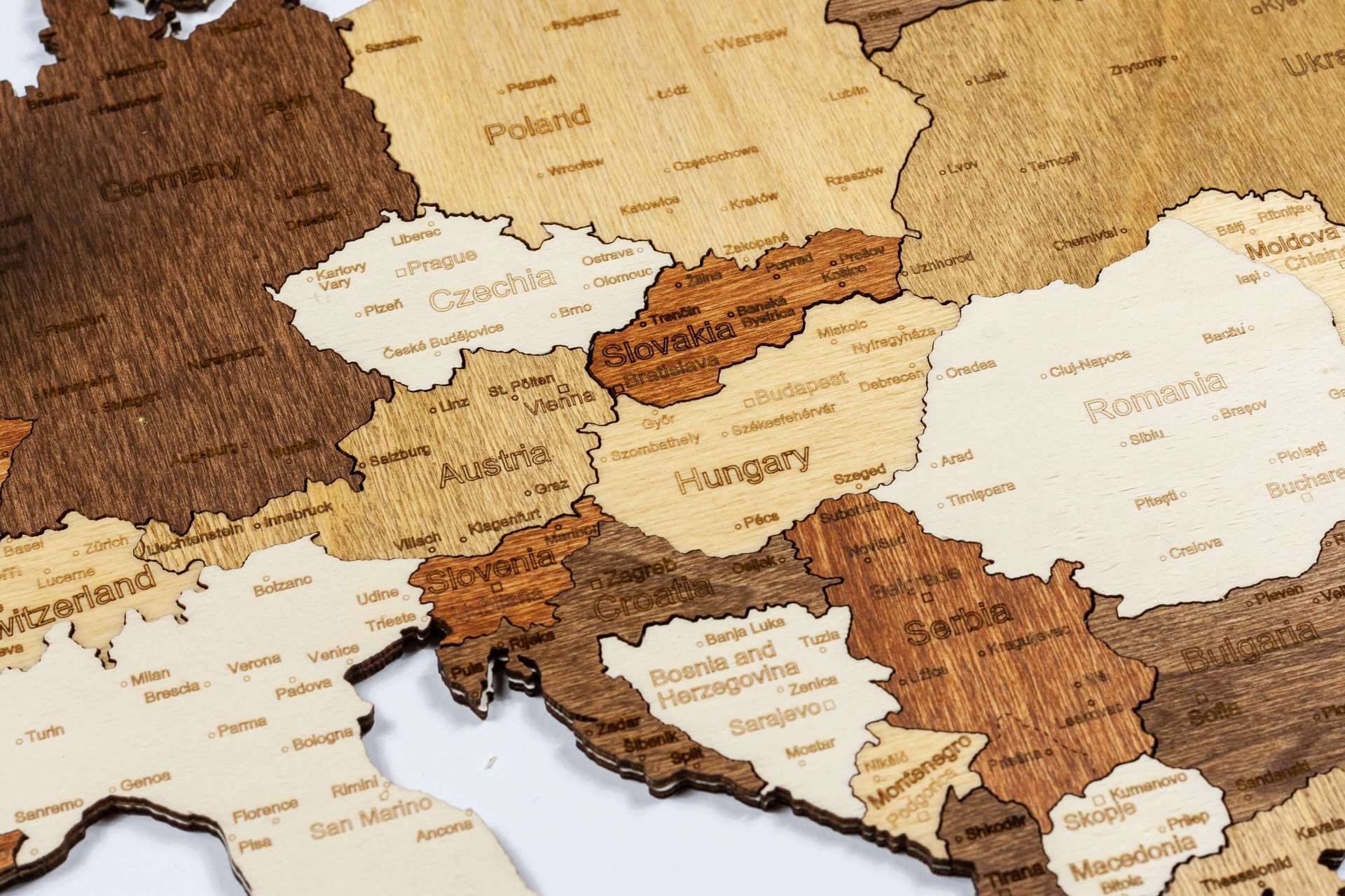 Europa Holzkarte Puzzle