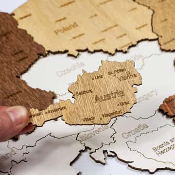 Hărți puzzle din lemn