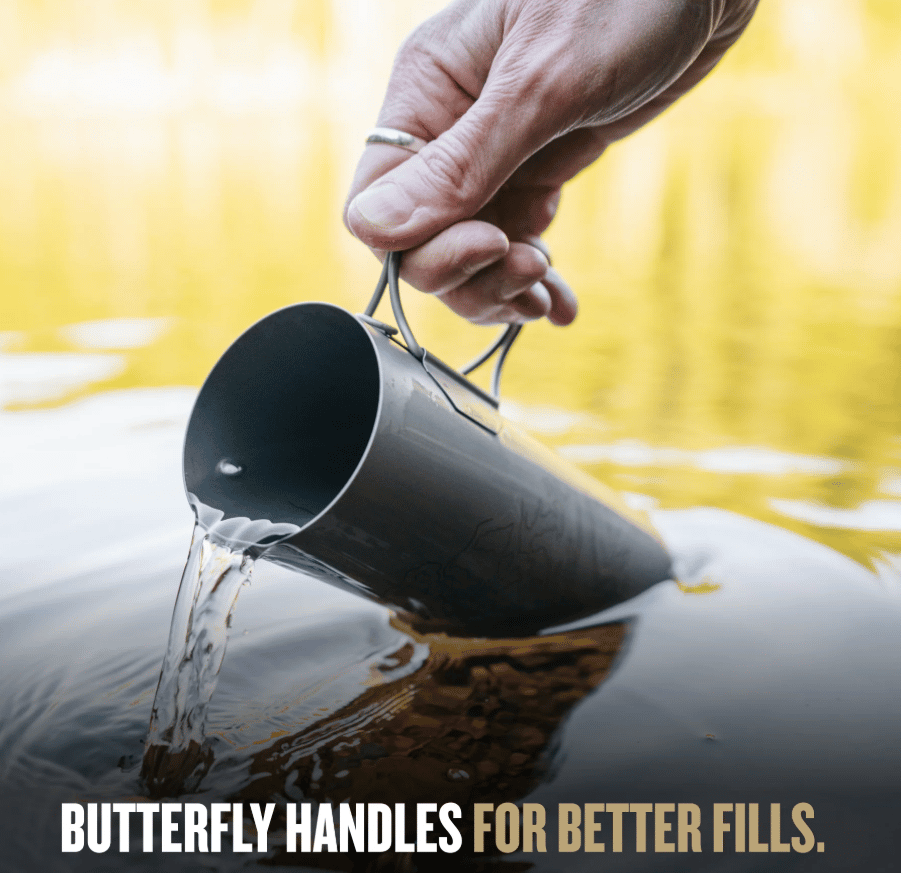 GRAYL UltraPress Ti for compact purification and camp-cup use