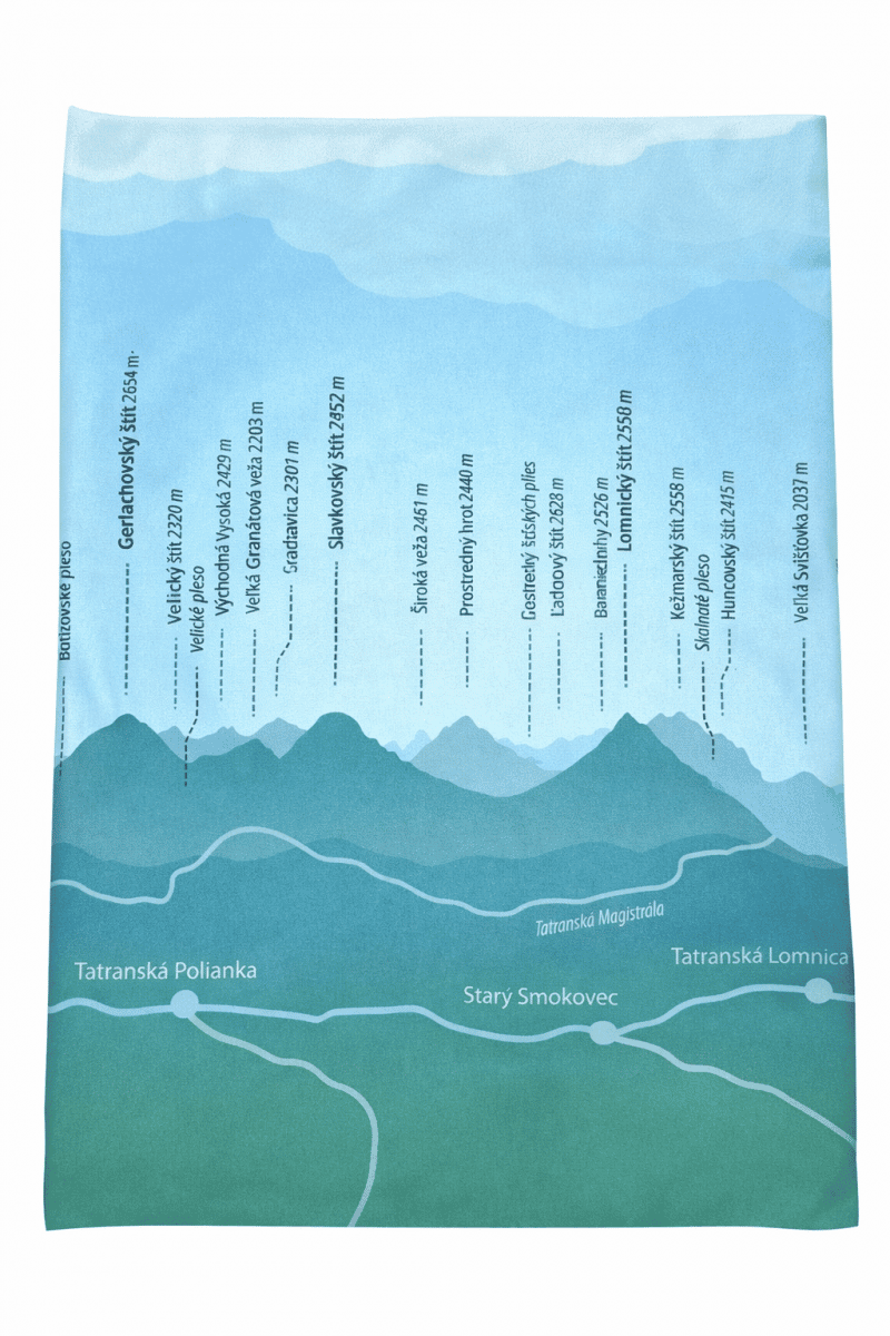 68travel universal neck gaiter with High Tatras