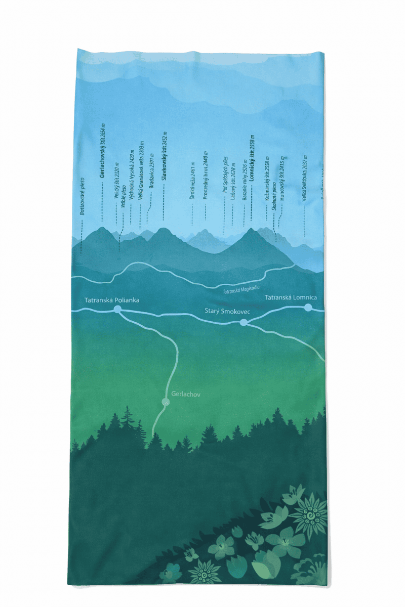 68travel universal neck gaiter with High Tatras