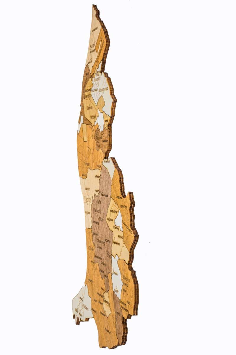 Liechtenstein Wooden Map