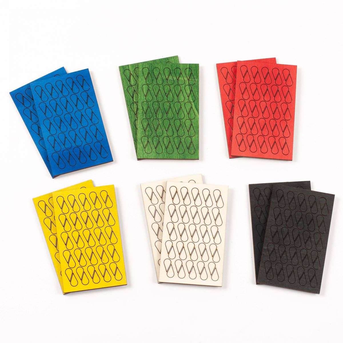 Wooden Map Markers Stickable – Set of 50 (Various Colors)