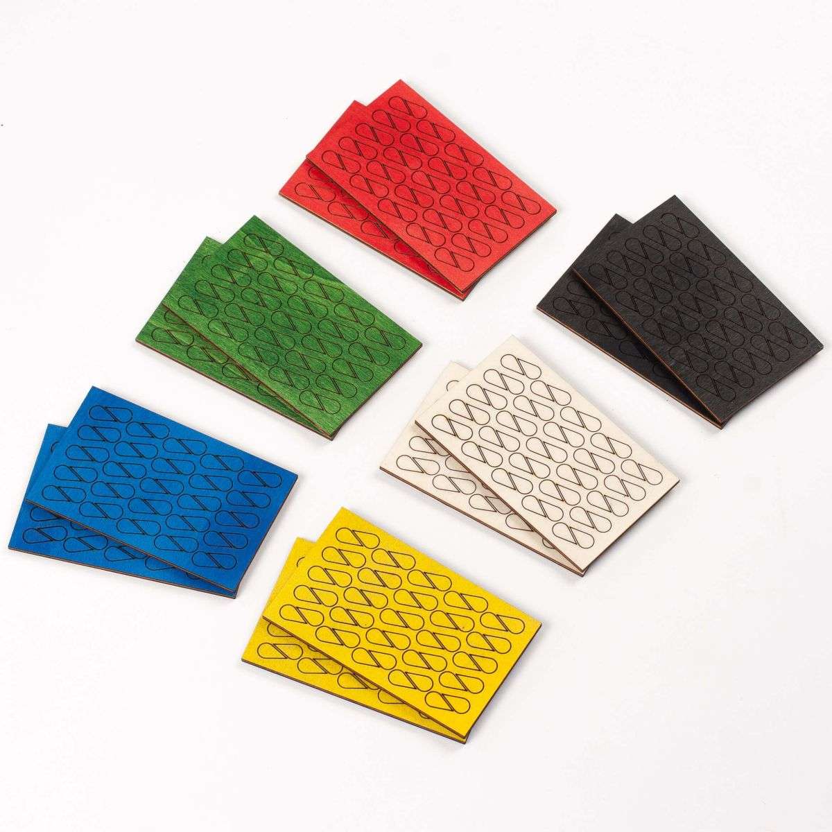 Wooden Map Markers Stickable – Set of 50 (Various Colors)