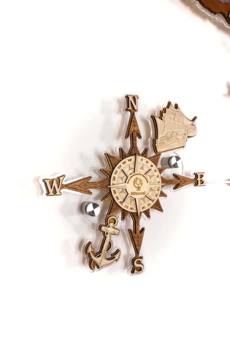 Acrylic base for the 3D compass