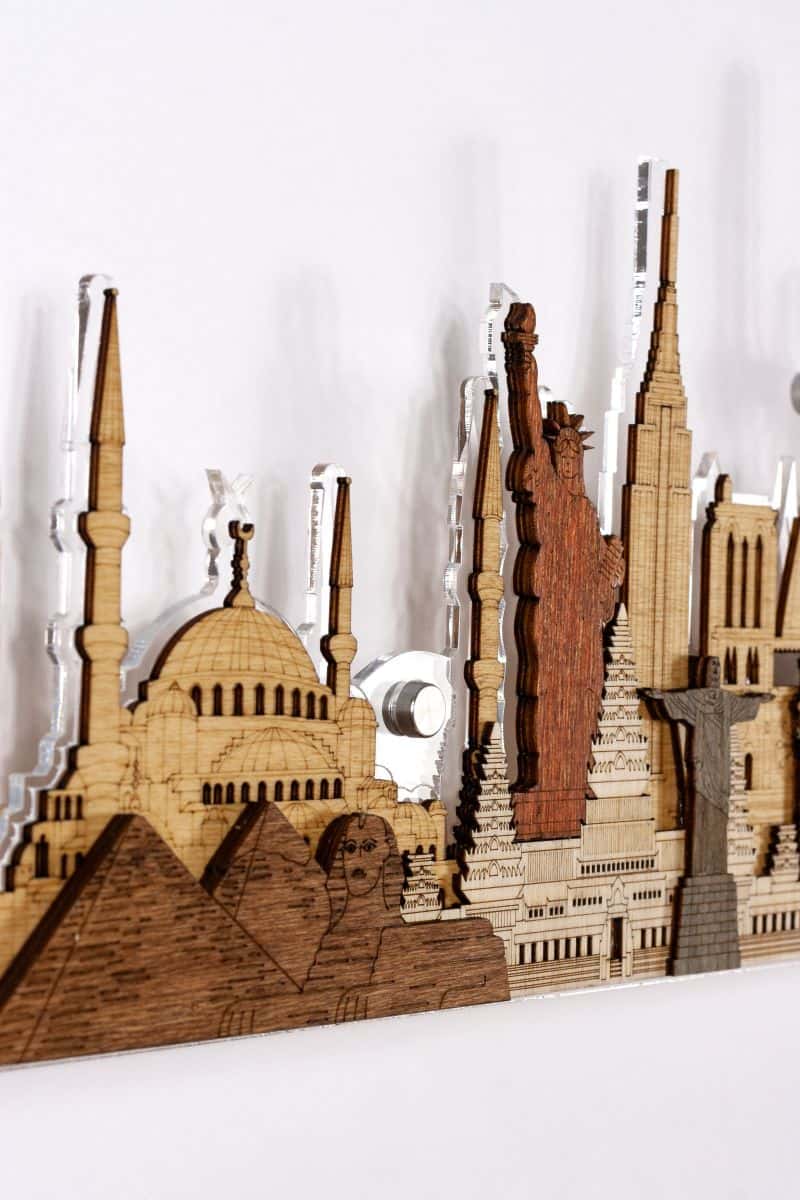 Acrylic base for the 3D Landmarks Panel