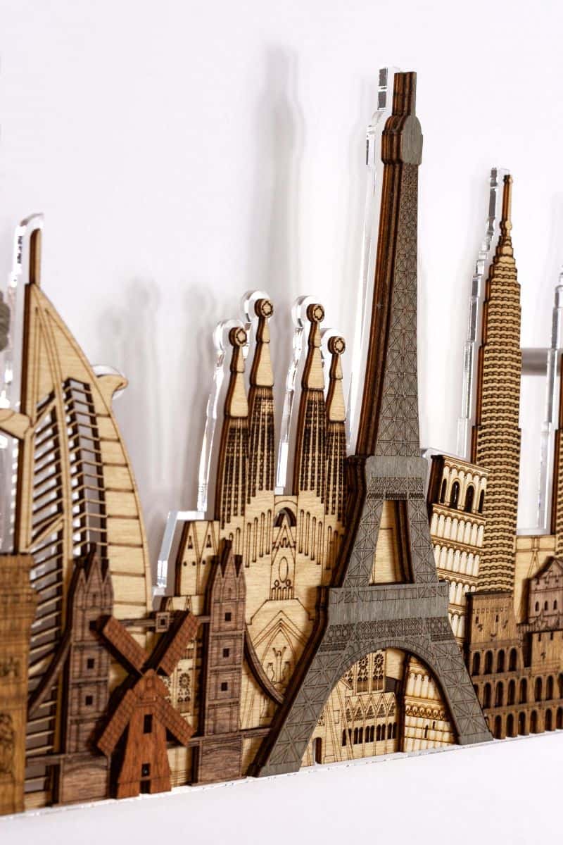 Acrylic base for the 3D Landmarks Panel