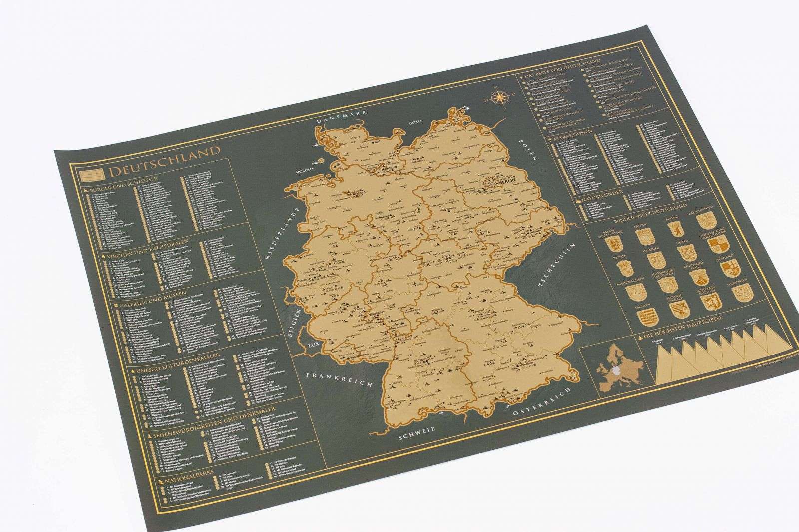 Scratch map of Germany