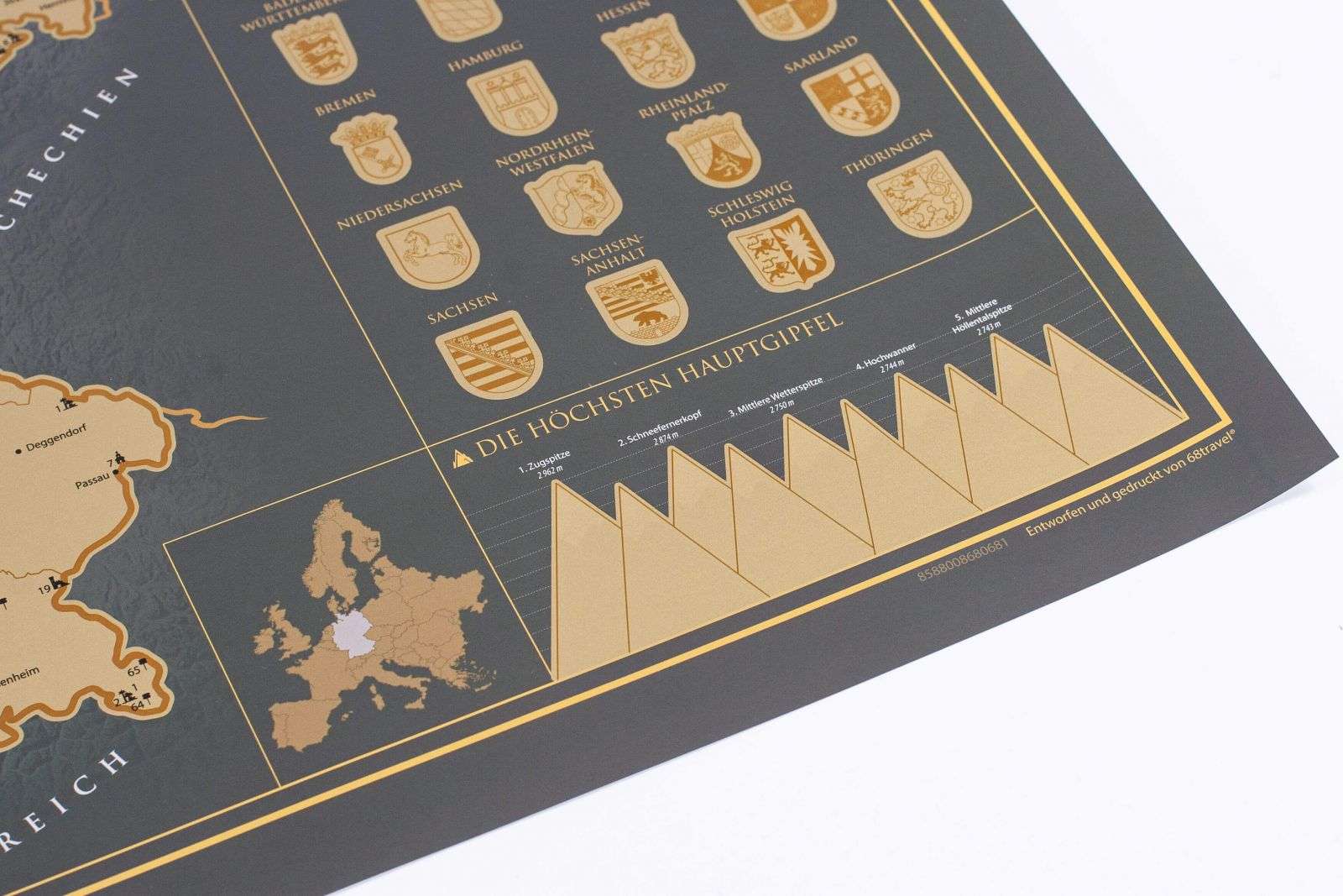 Scratch map of Germany