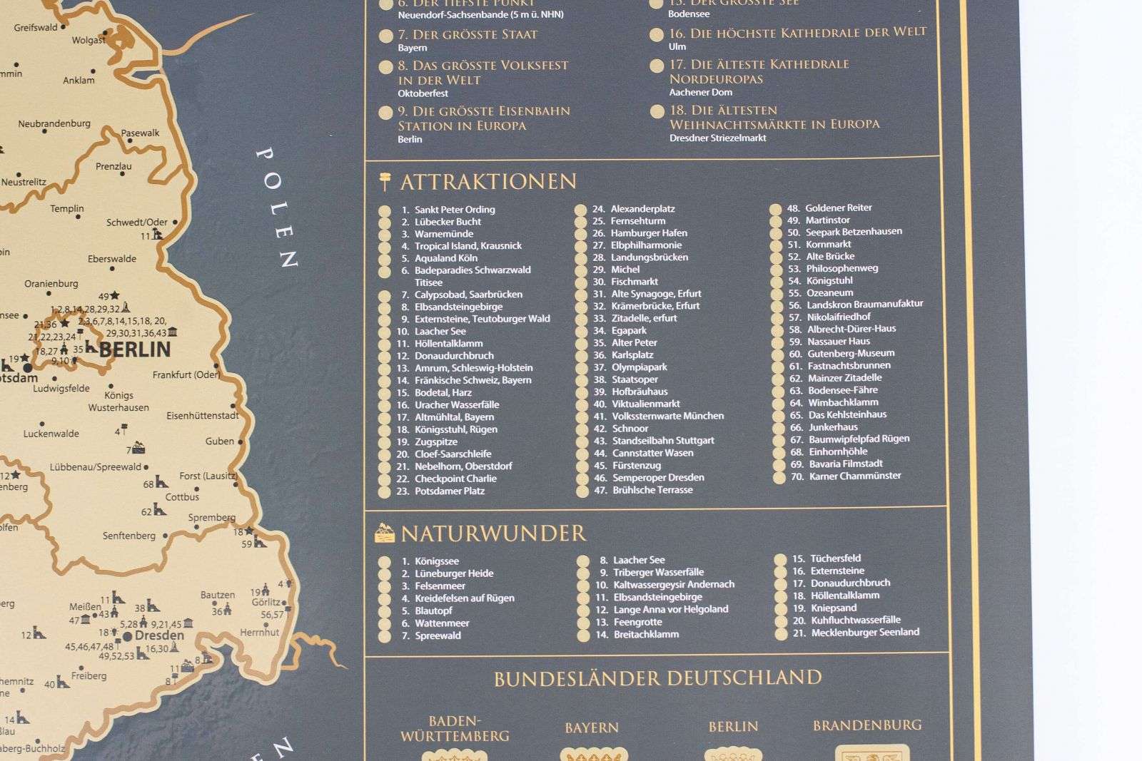 Scratch map of Germany