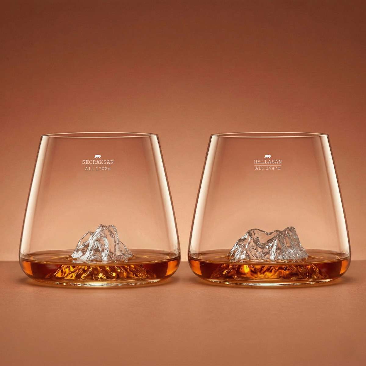 Alaskan Maker Ensemble de 2 verres Hallasan & Seoraksan TOPOGRAPHIQUE