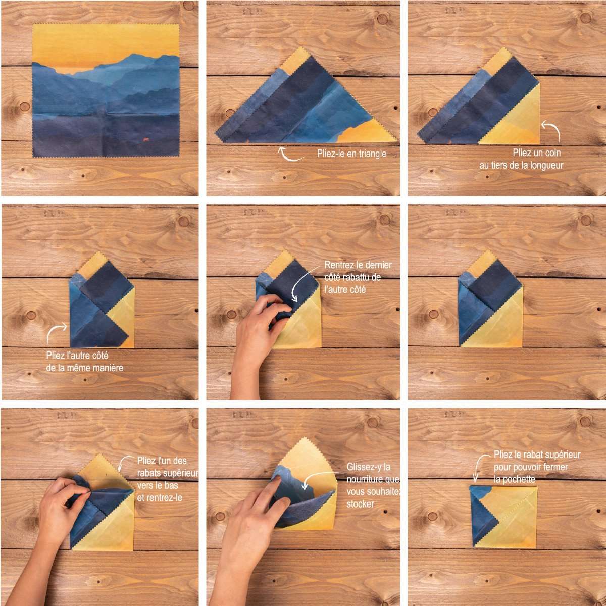 Set Alaskan Maker Bees Wrap, 4 folii din ceară