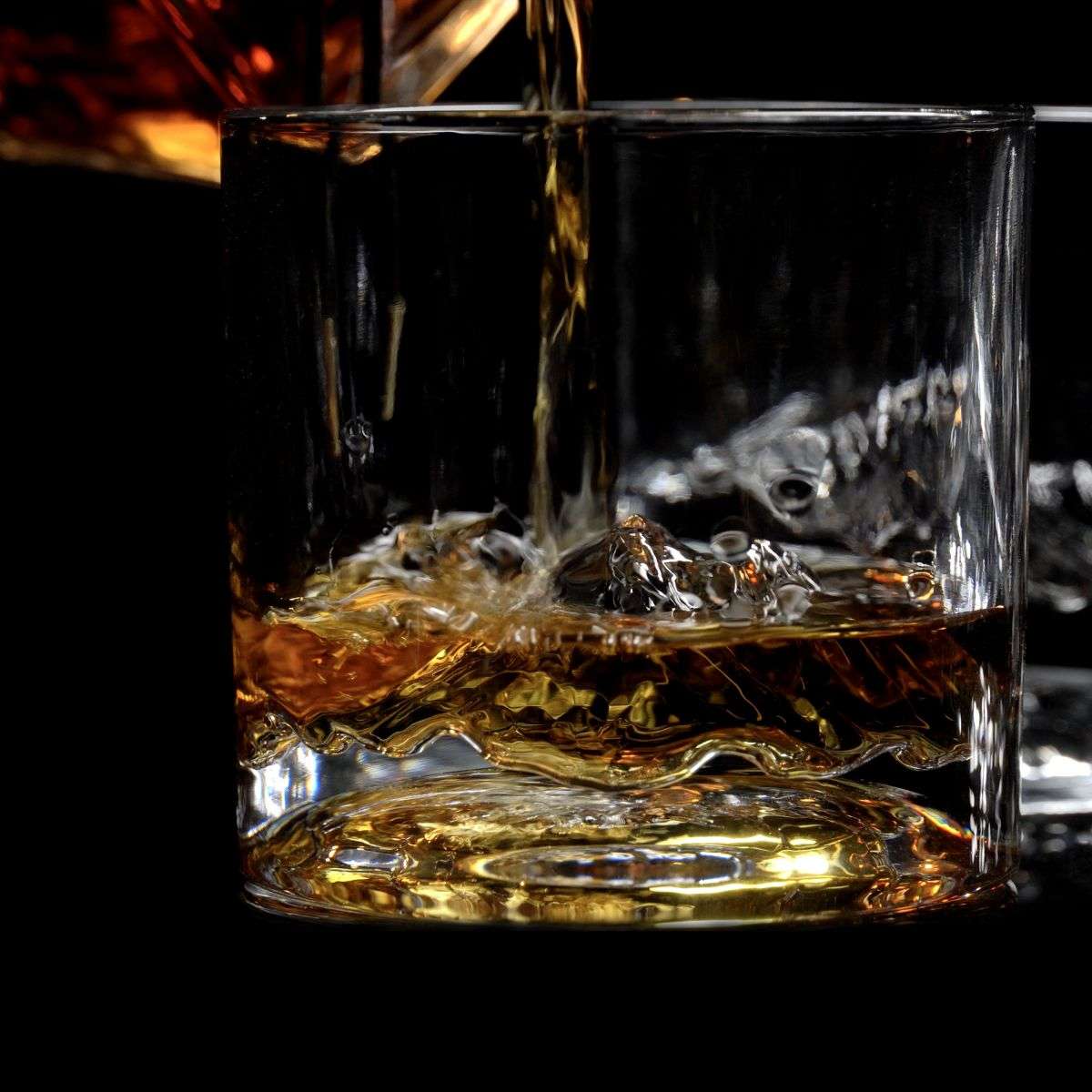 LIITON Crystal Whiskey Glasses Set of 2 Topographic Glasses