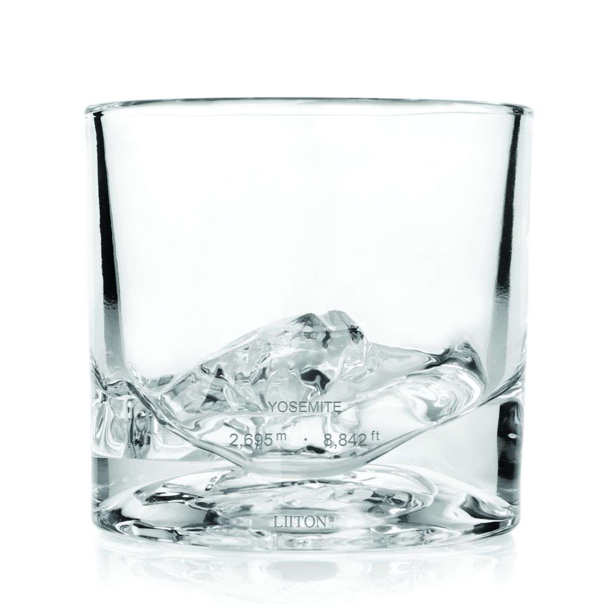 LIITON Crystal Whiskey Glasses Set of 2 Topographic Glasses