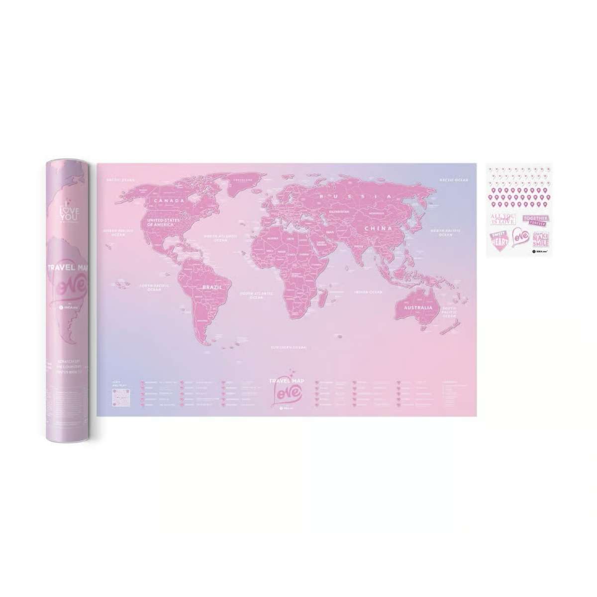 World of Love Scratch-off Road Map