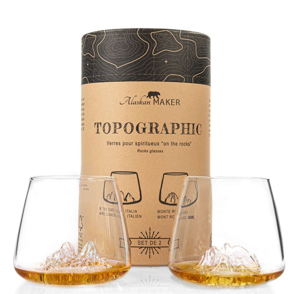 Alaskan Maker Tre Cime di Lavaredo & Monte Rosa Topographic Glasses