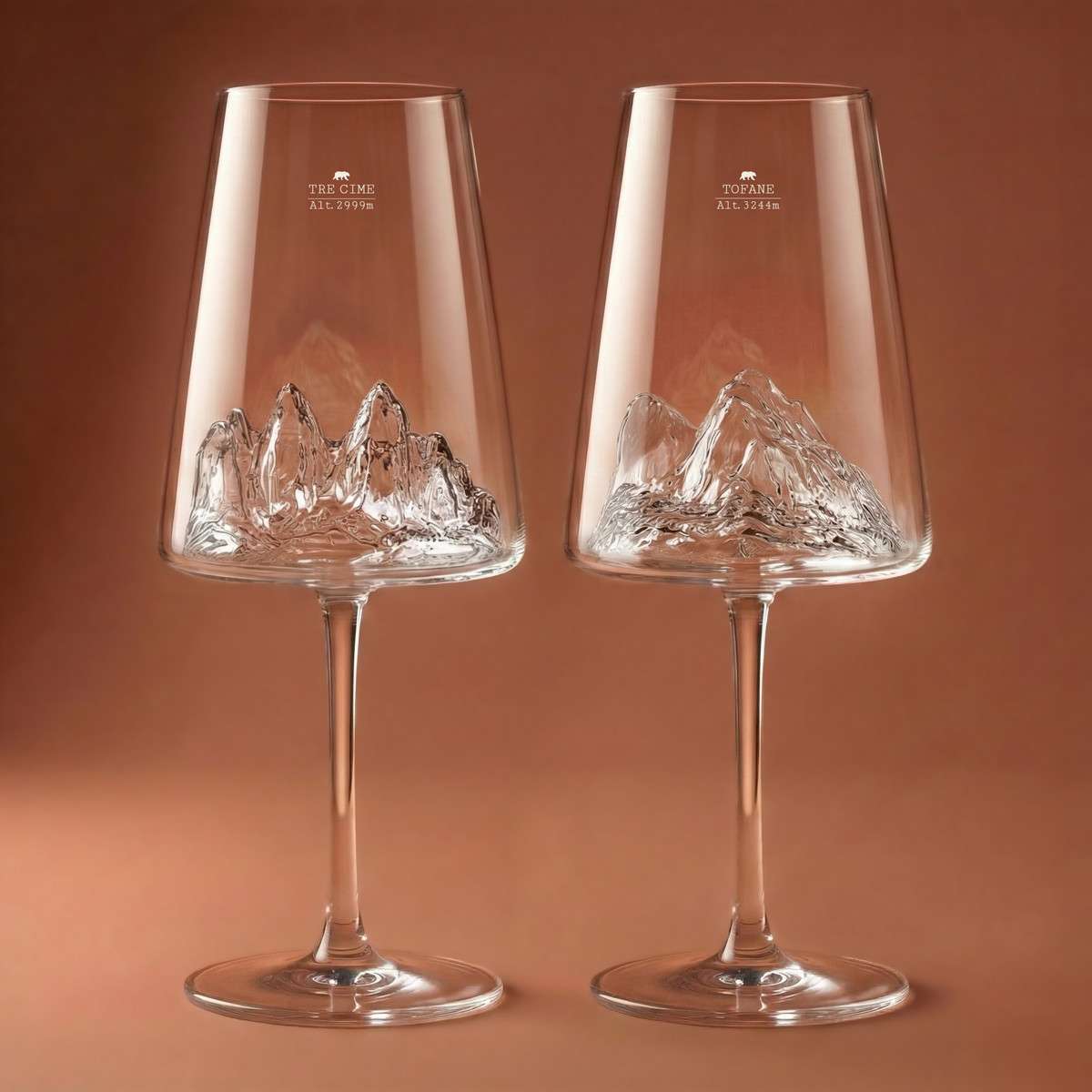 Set Alaskan Maker 2 pahare de vin Tofane & Tre Cime di Lavaredo