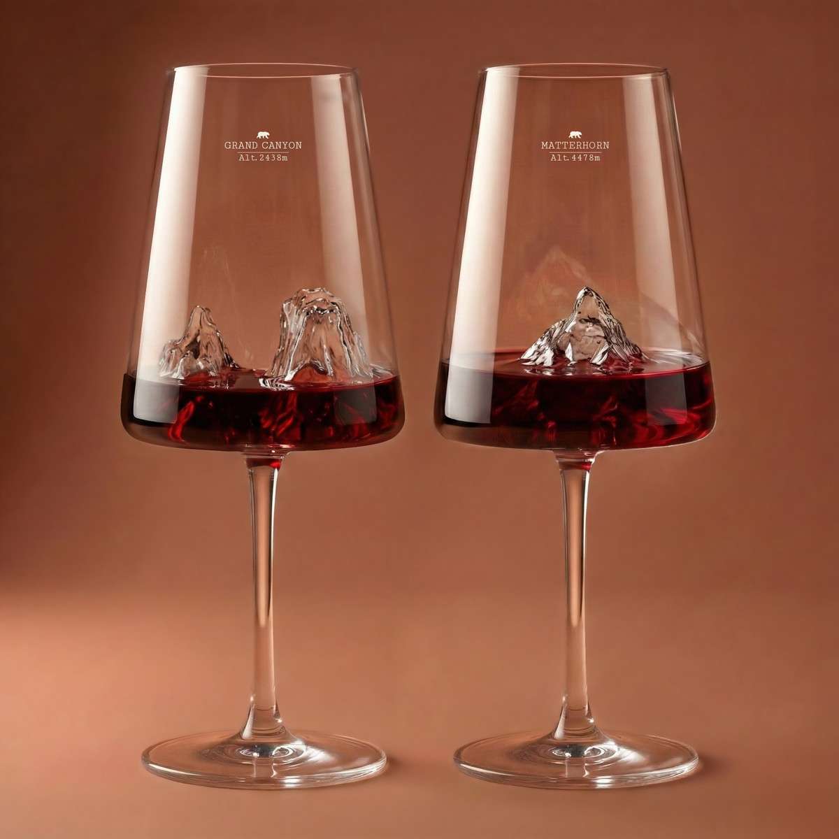 Set Alaskan Maker 2 pahare de vin Grand Canyon & Matterhorn