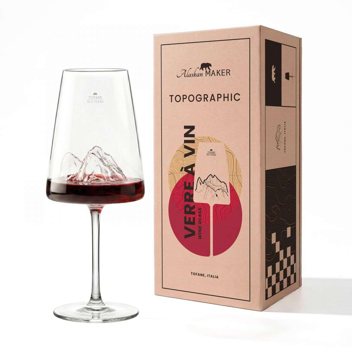 Alaskan Maker pahar topografic pentru vin