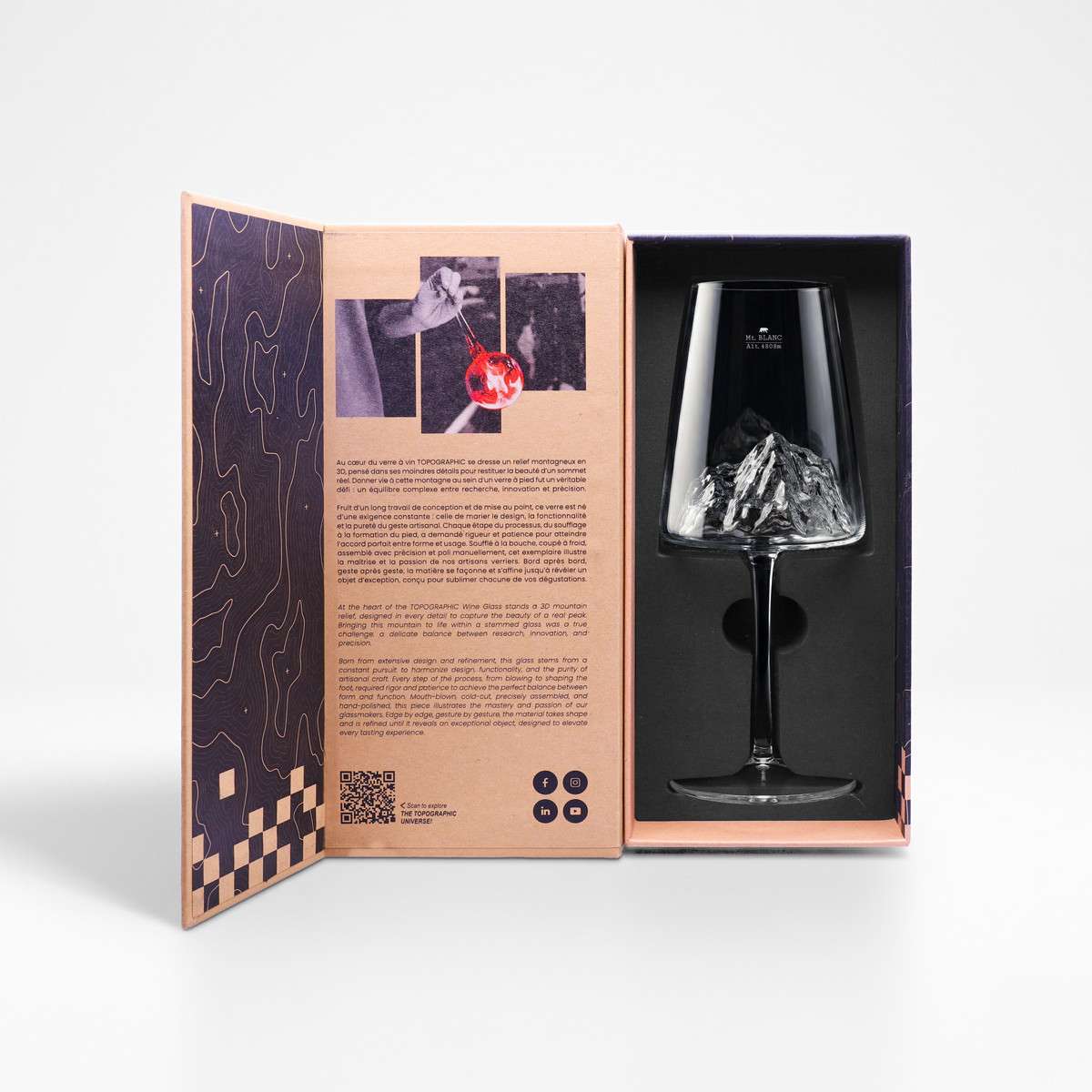 Alaskan Maker pahar topografic pentru vin