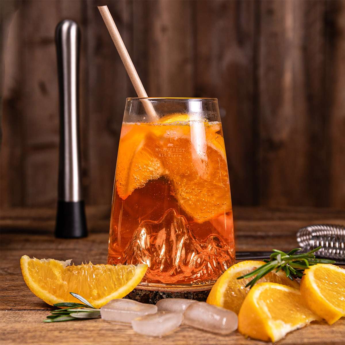 Alaskan Maker Long Drink Topographic Glass