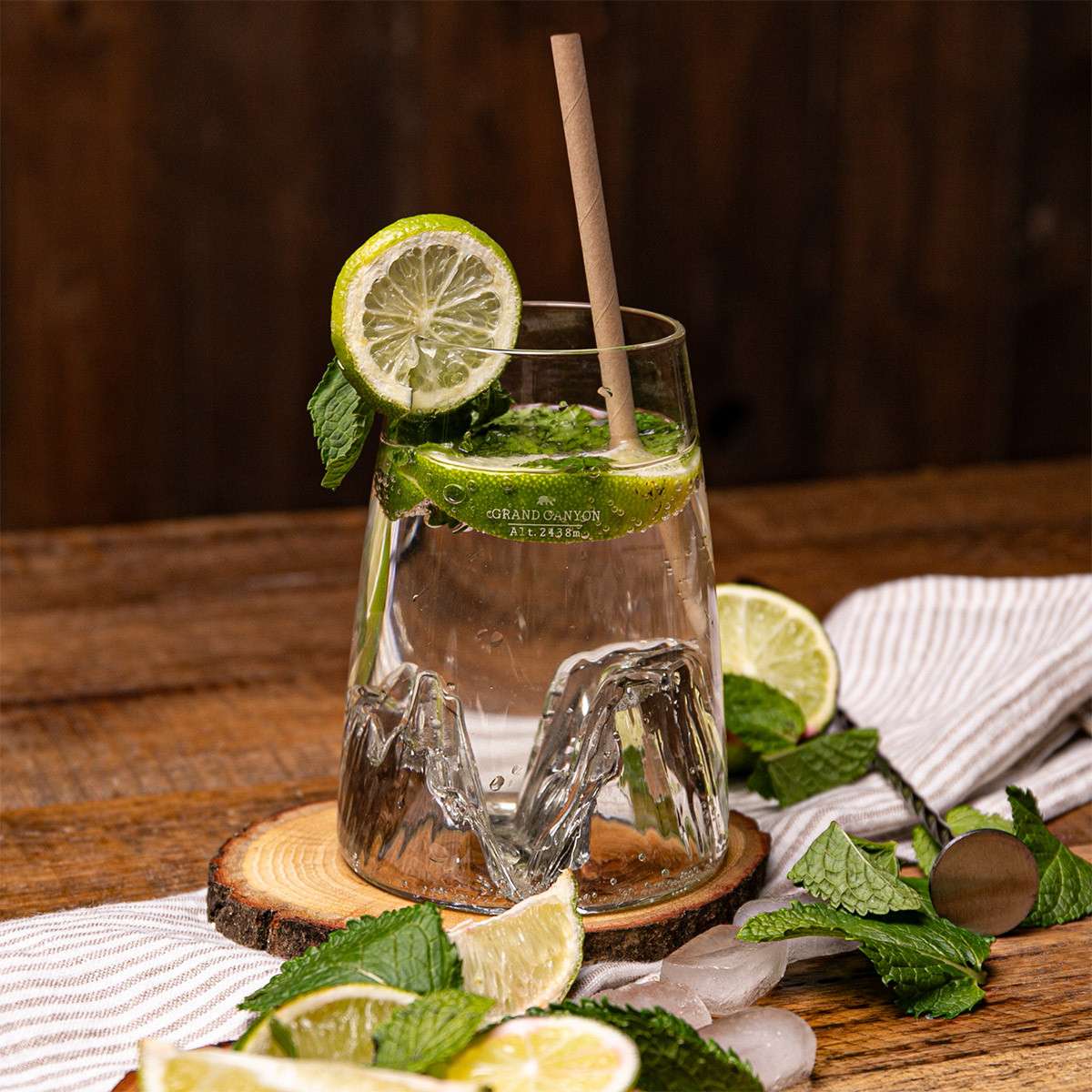 Alaskan Maker Long Drink Topographic Glass