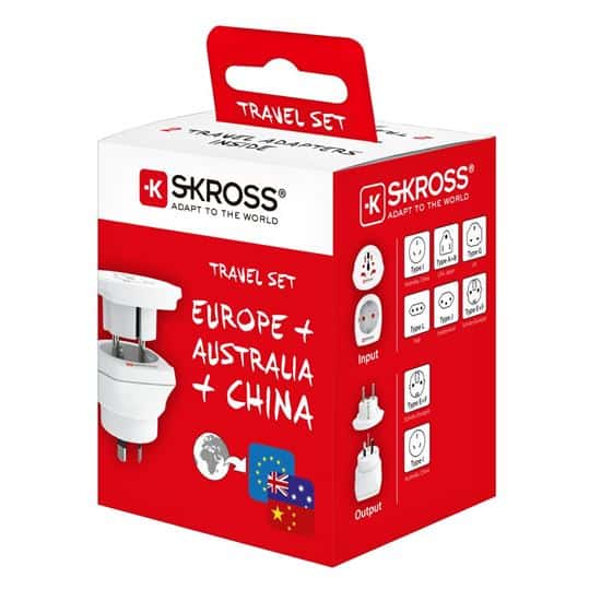 SKROSS Europa/Australija/Kina, putni adapter tipa I