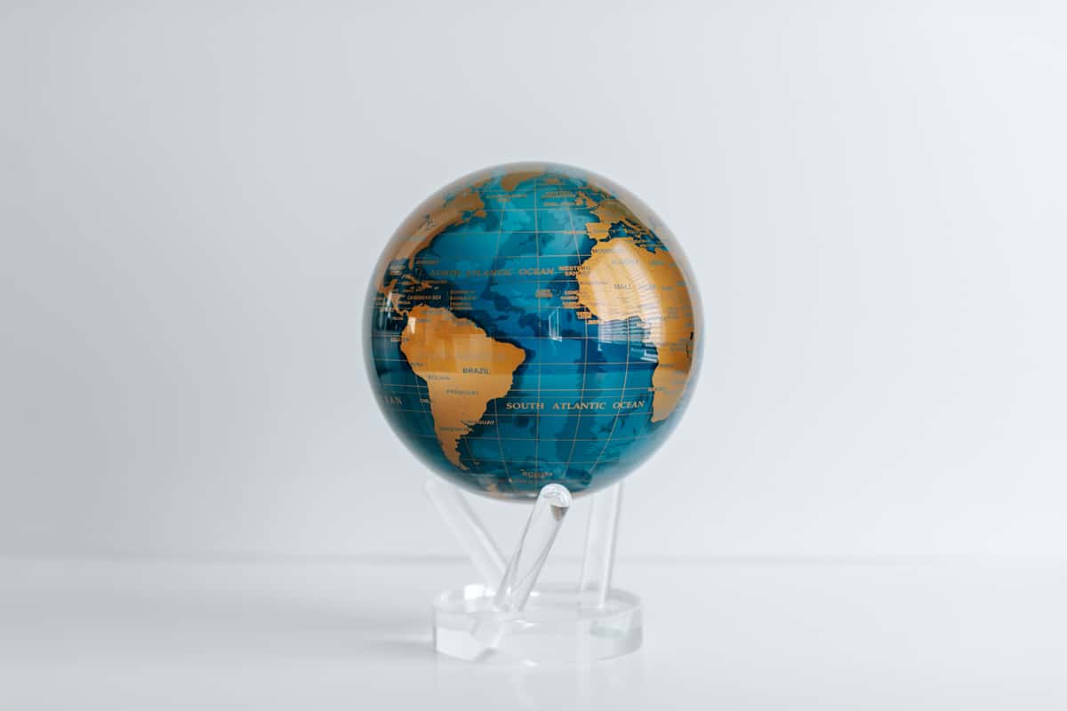 MOVA Blue and Gold Self Spinning Globe