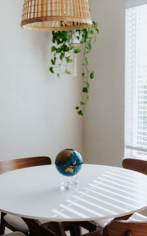 MOVA Blue and Gold Self Spinning Globe