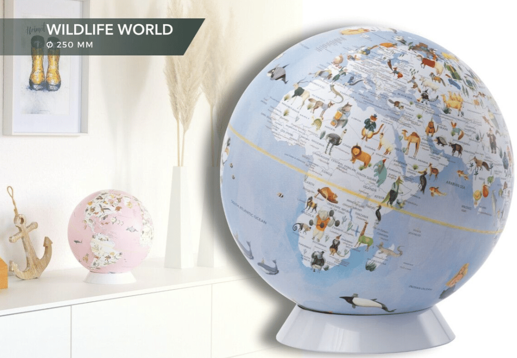 Emform Svět divoké přírody 25 cm modrý glóbus