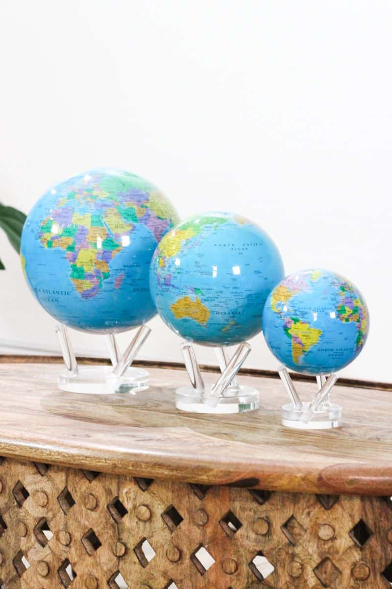 MOVA Blue Political Map Spinning Magnetic Globe