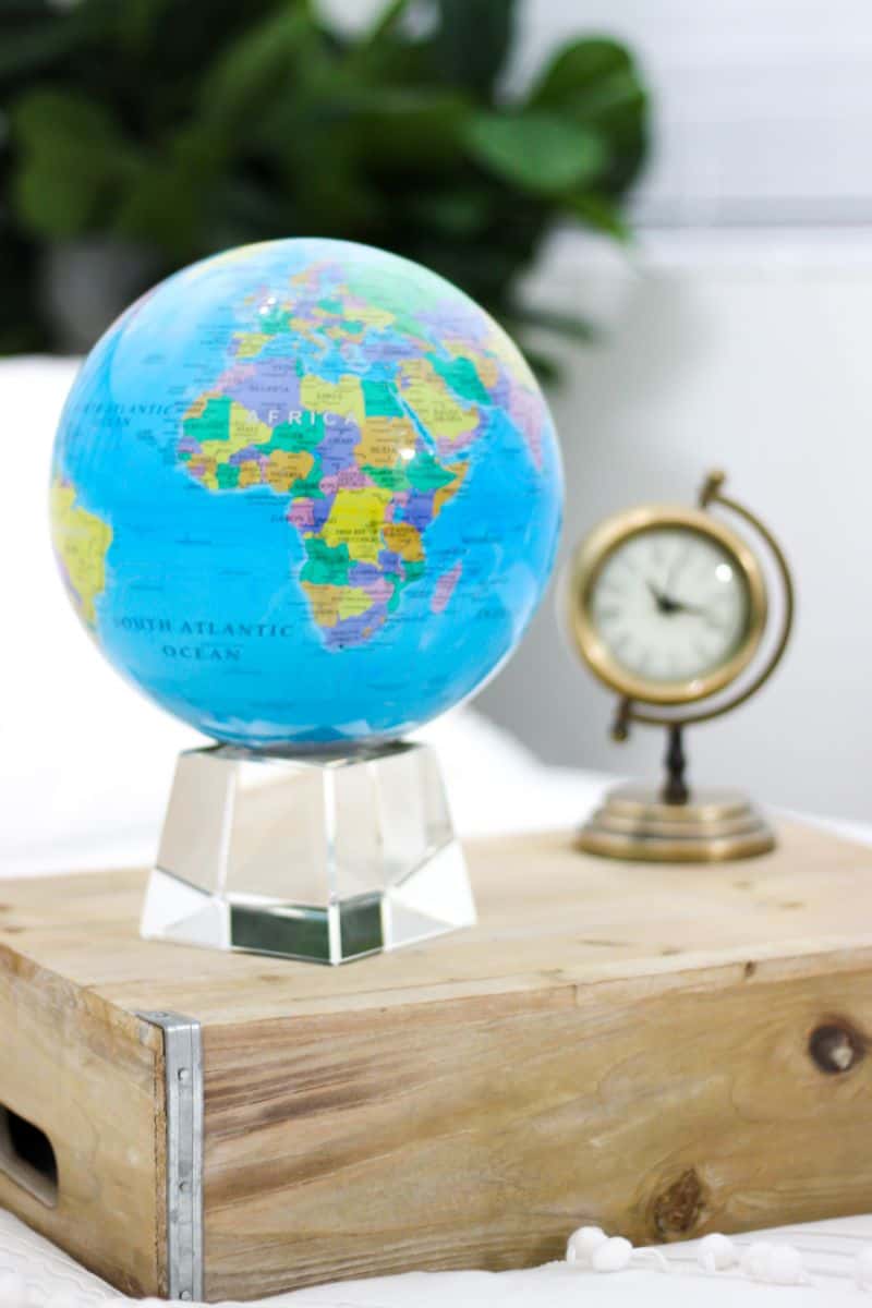 MOVA Blue Political Map Spinning Magnetic Globe