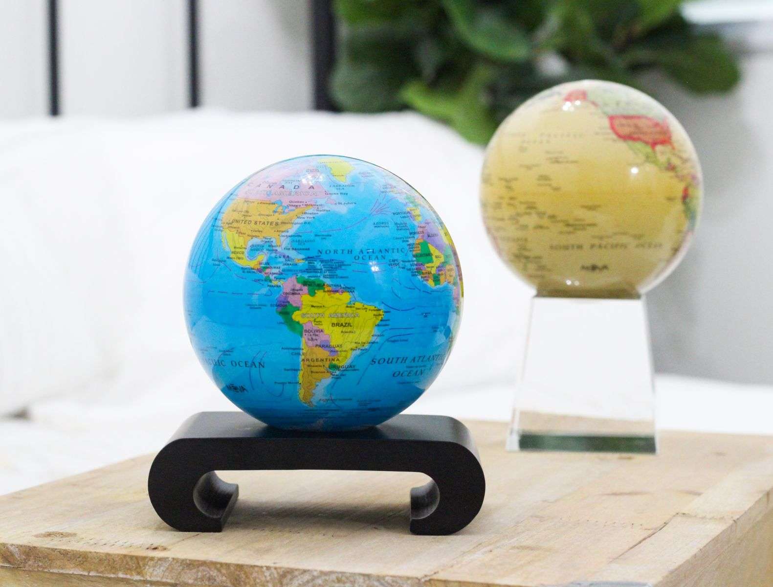 MOVA Blue Political Map Spinning Magnetic Globe