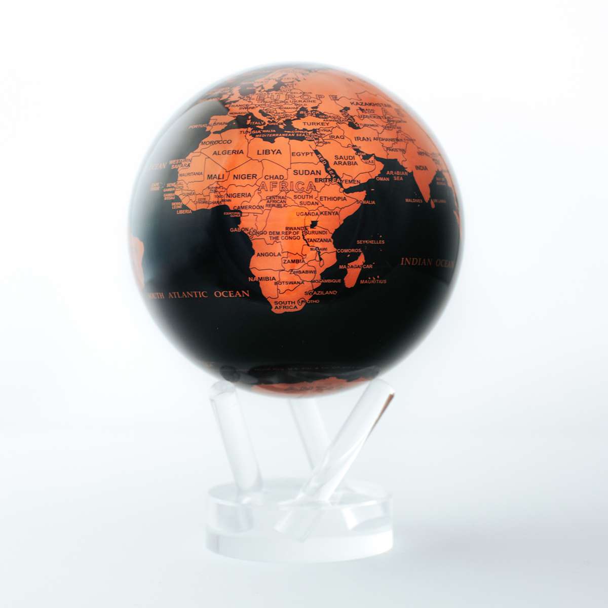 MOVA Copper and Black Self Spinning Globe