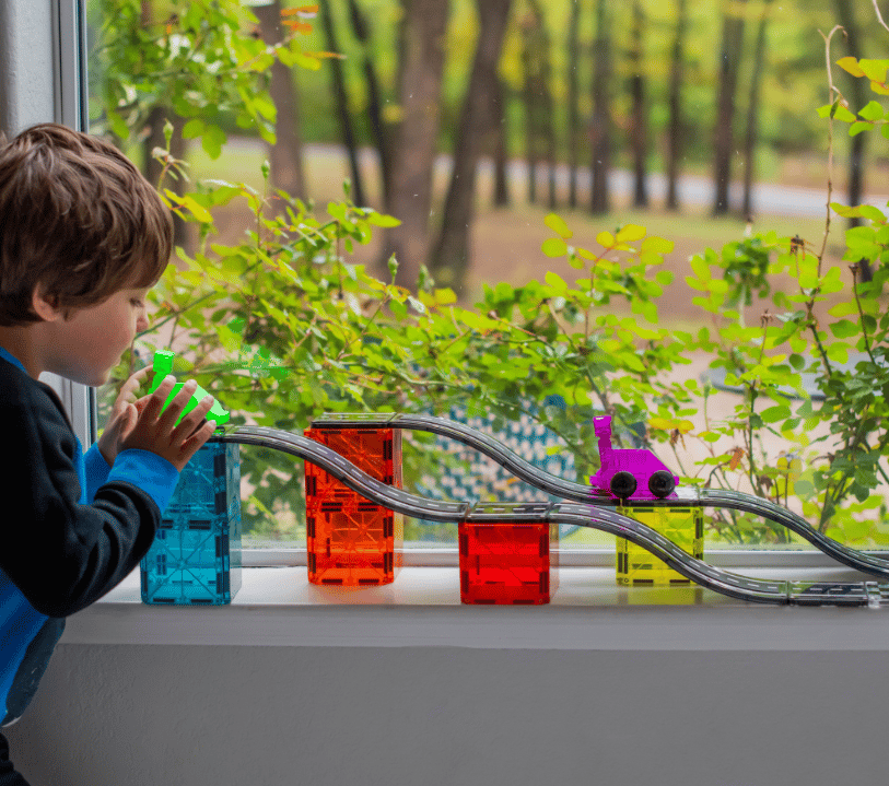 Magna-Tiles Downhill Duo Kit magnético de 40 piezas