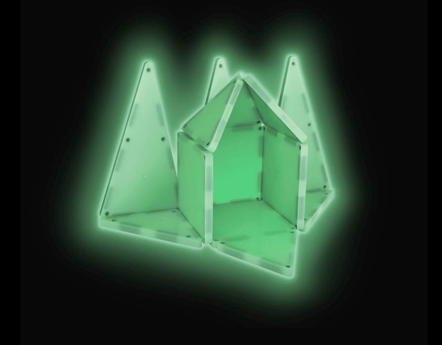 Magna-Tiles Glow de 16 piezas Juego de construcción
