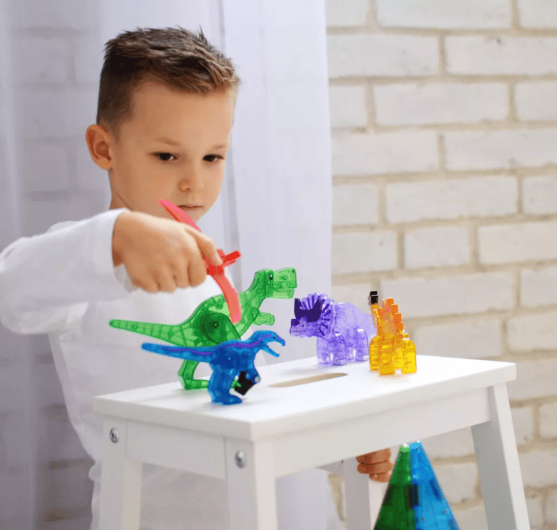 Magna-Tiles Kit magnético Dino World XL 50 piezas