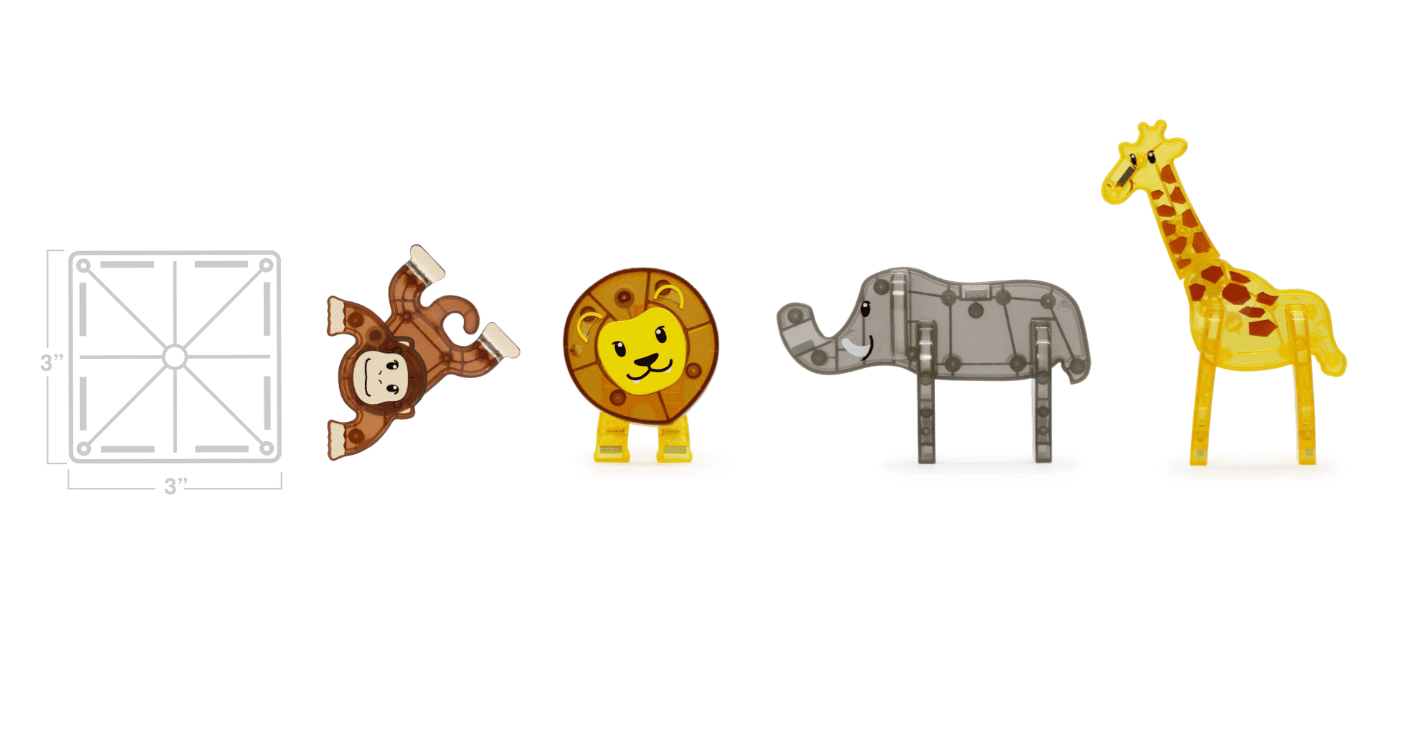 Magna-Tiles Safari Animals 25-Piece Magnetic Set