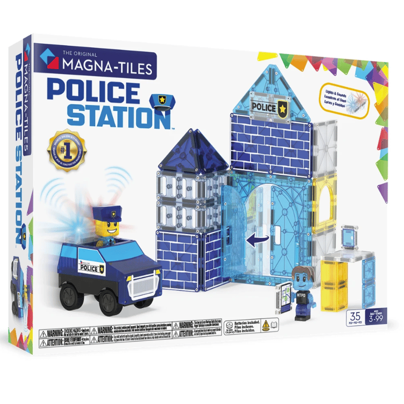Magna-Tiles Magnetic Construction Set Police Station 35 parts