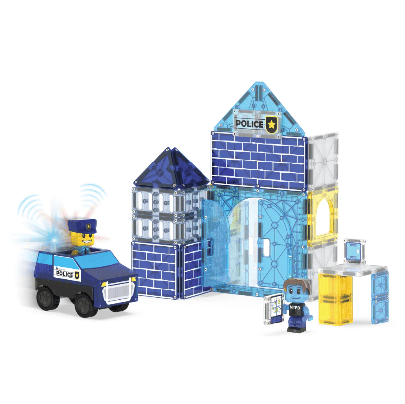 Magna-Tiles Magnetic Construction Set Police Station 35 parts
